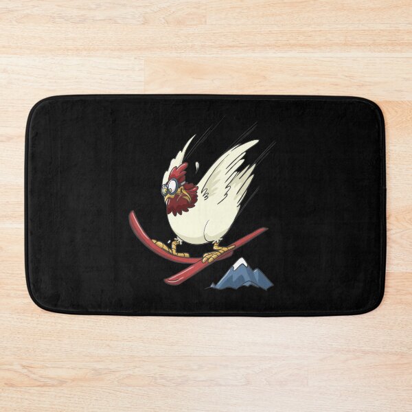 Item preview, Chicken on ski flying downhill designed and sold by Monkey Ful.