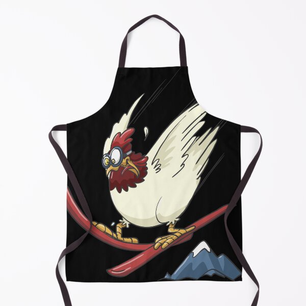 Item preview, Chicken on ski flying downhill designed and sold by Monkey Ful.
