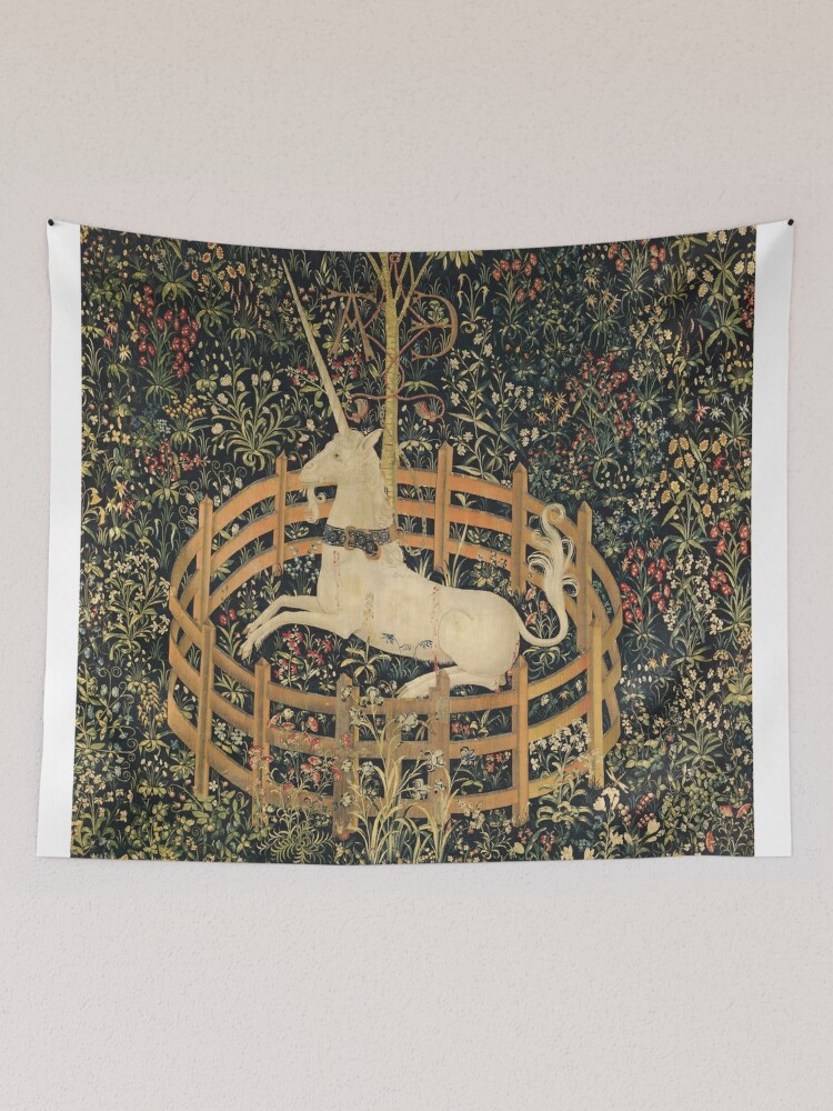 The unicorn best sale in captivity tapestry