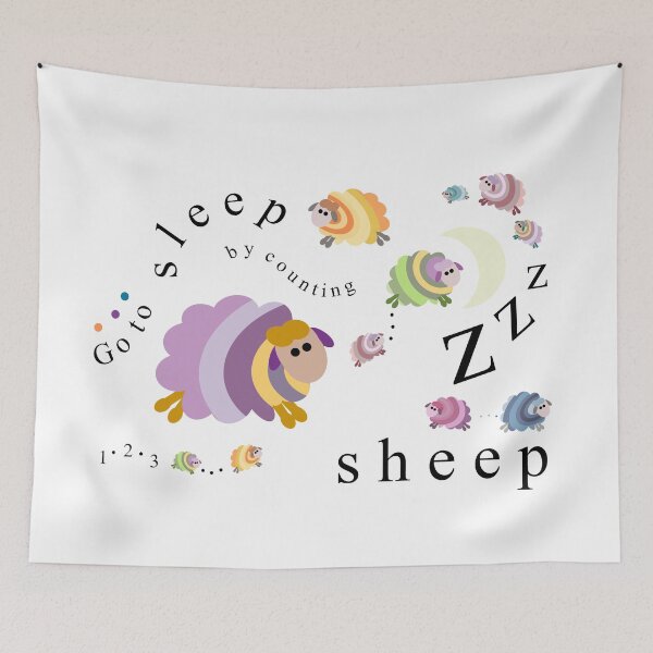 Item preview, Help to sleep by counting sheep - cute kids pjs and nightwear range.  Caroline Laursen original designed and sold by Caroline Laursen.