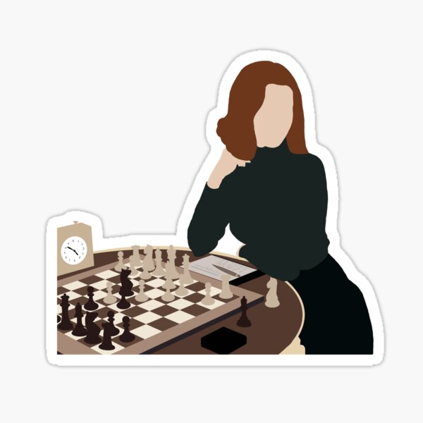 The Queen's Gambit illustration Sticker
