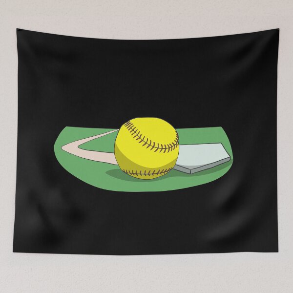 Item preview, Softball on field at the base designed and sold by Monkey Ful.