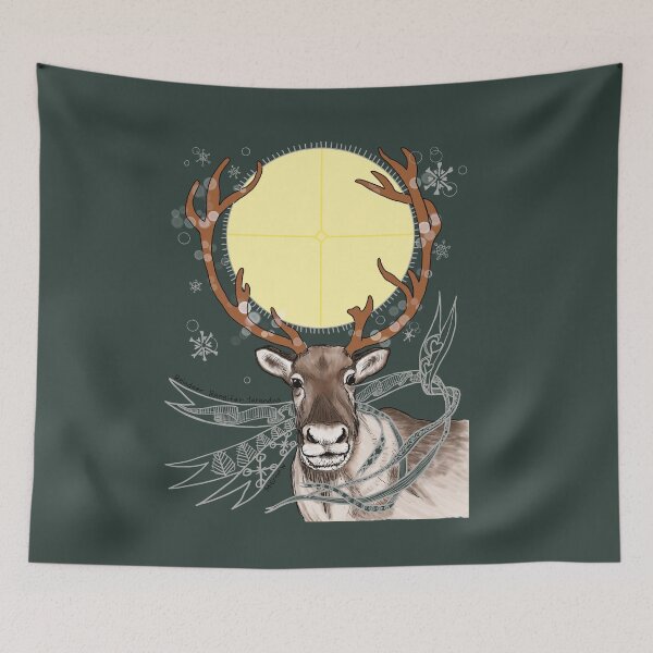 Item preview, Reindeer Mother-dark background designed and sold by mernstw.