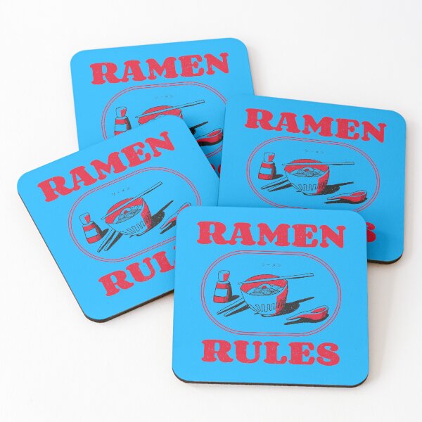 Item preview, Ramen Rules Noodles Chopsticks Red Blue designed and sold by Sunny Collections.