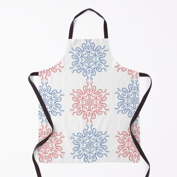 Item preview, Red and blue floral and heart pattern designed and sold by Digibee.