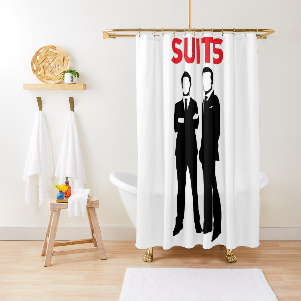 "Harvey Specter and Mike Ross Suits tv show" Shower Curtain by posbb