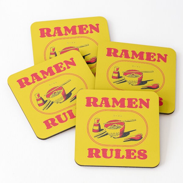 Item preview, Ramen Rules Noodles Chopsticks Red Yellow designed and sold by Sunny Collections.