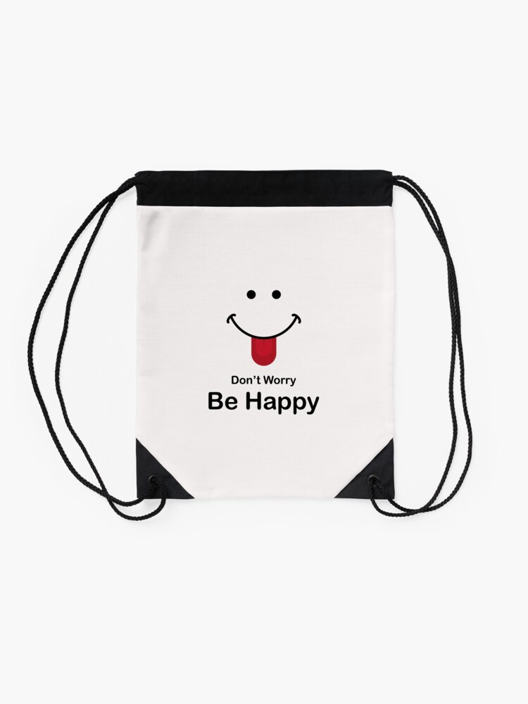 Disover don't worry be happy, Drawstring Bag