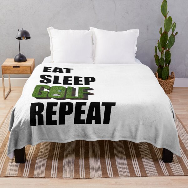 Item preview, Eat Sleep Golf Repeat Black designed and sold by trivella.