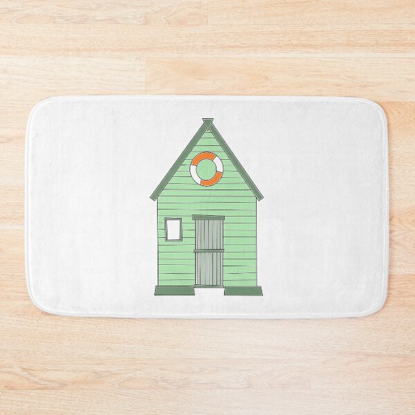 Item preview, Green Beach Hut drawing designed and sold by Bojkiw.