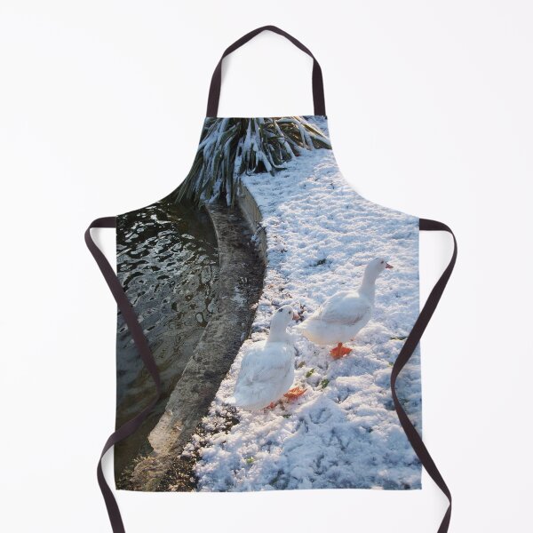 Item preview, WHITE DUCKS WALKING IN THE SNOW ,WINTER LANDSCAPE IN TUSCANY FLORENCE Photo designed and sold by BulganLumini.