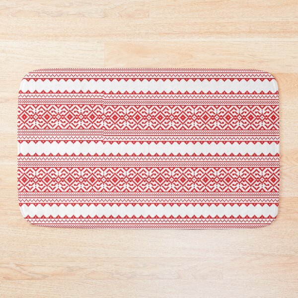 Item preview, Red Scandinavian knitted pattern winter Christmas  designed and sold by Digibee.