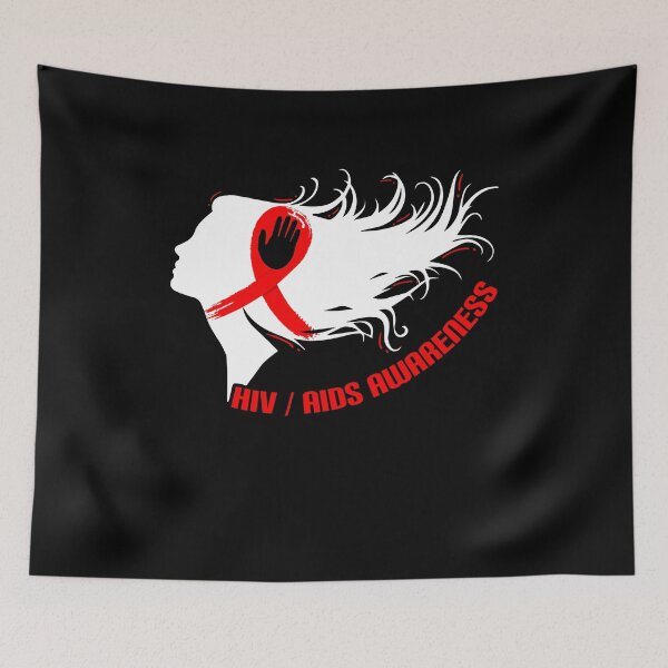 Artikelvorschau, Mädchen Red Ribbon AIDS HIV-Aufklärungsmonat entworfen und verkauft von Dressed For Duty.