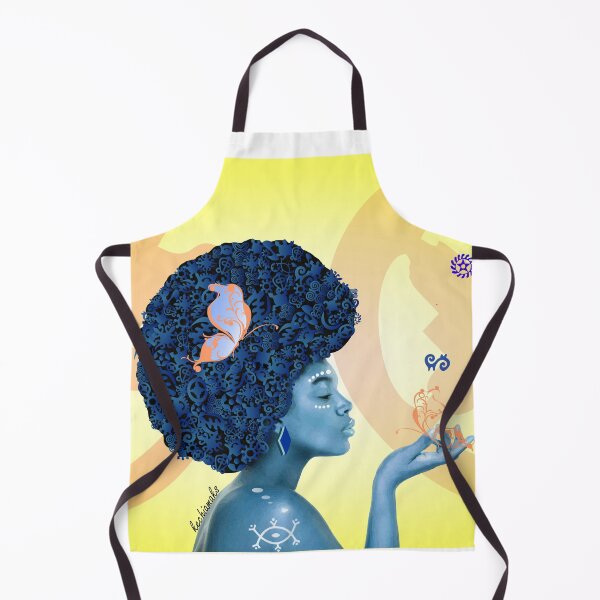 Item preview, Nsibidi / Adrinka Blue Afro Butterfly Lady designed and sold by KECHIAMAKS.