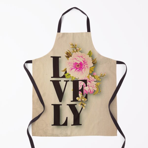 Rustic,shabby chic,worn,pink rose, lovely,parchment,vintage,victorian,feminine,cute,girly,chic,elegant,country chic Apron