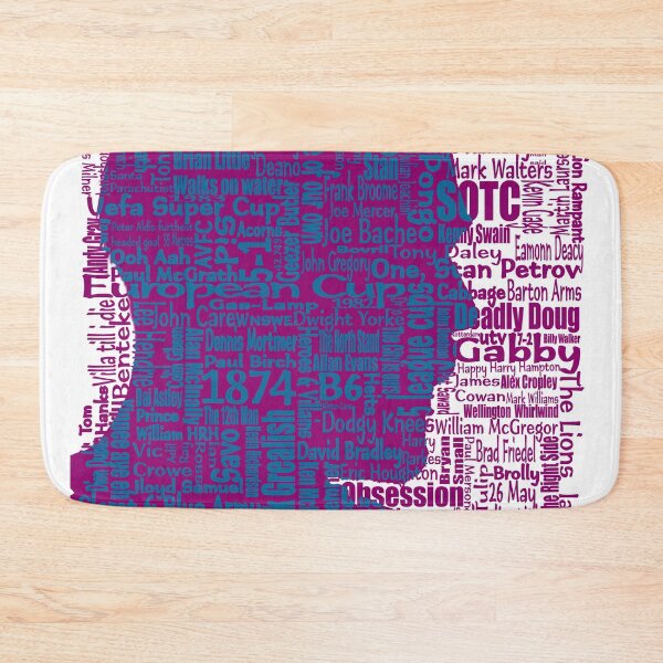 Item preview, Aston Villa Football Club Word History Artwork Print designed and sold by madein1874.