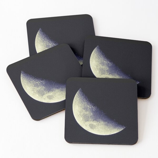 Item preview, Luna creciente en el espacio con cráteres designed and sold by visual-samadhi.