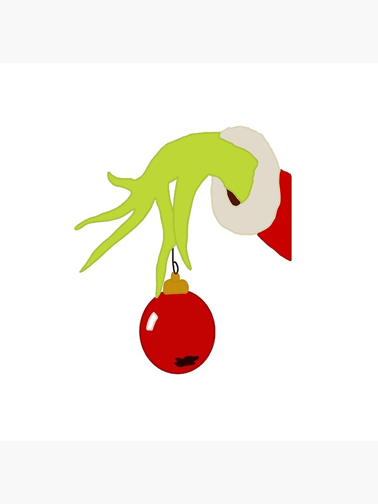 Grinch holding deals ornament