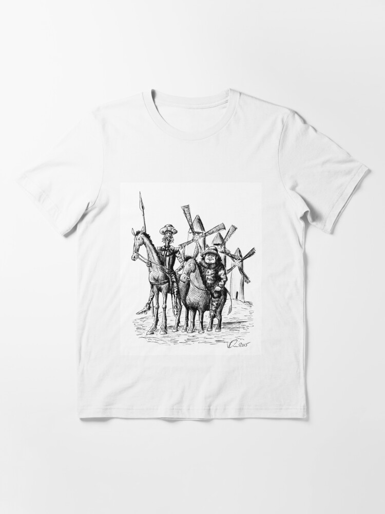 "Don Quixote and Sancho Panza ink drawing" T-shirt by ...