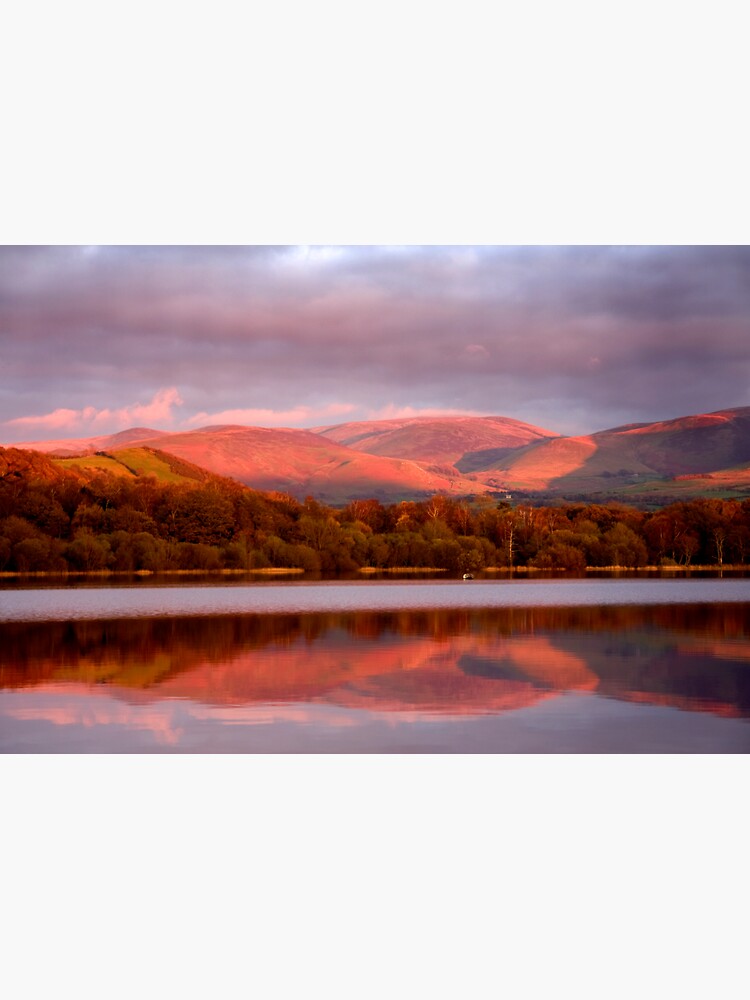 Thumbnail 3 of 3, Sticker, Sunset in the Lake District designed and sold by McBay.