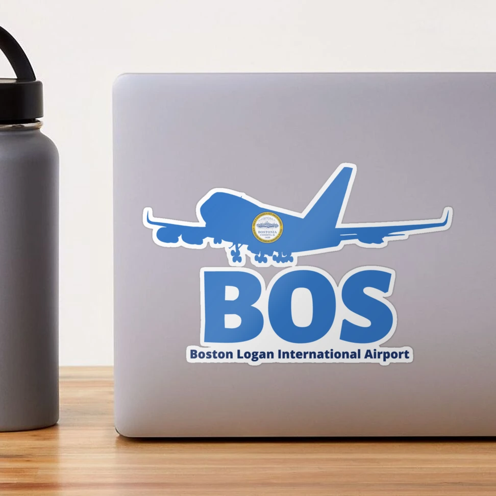 Tote Bag - BOS - Boston Logan International Airport. IATA code BOS.