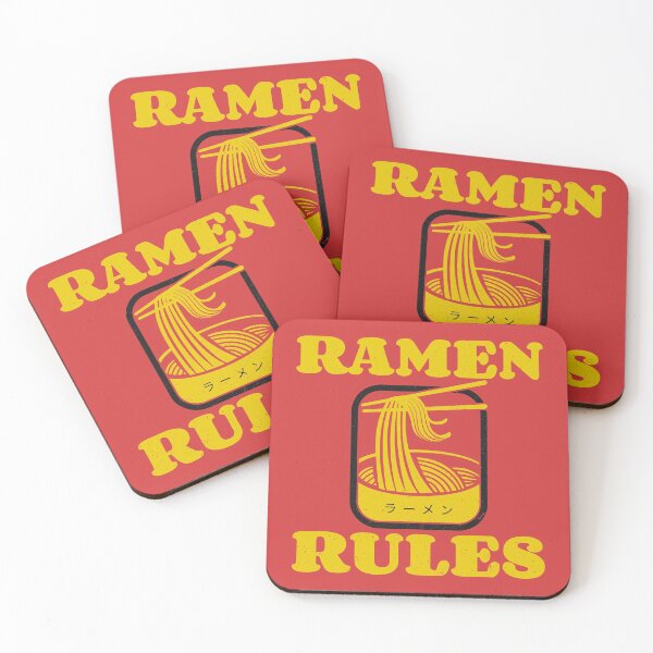 Item preview, Ramen Rules Noodle Bowl Chopsticks Yellow Red designed and sold by Sunny Collections.