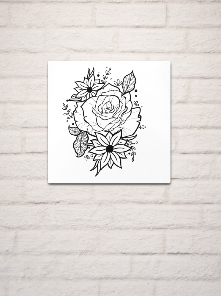 Bouquet Outline – Quick Temporary Tattoos