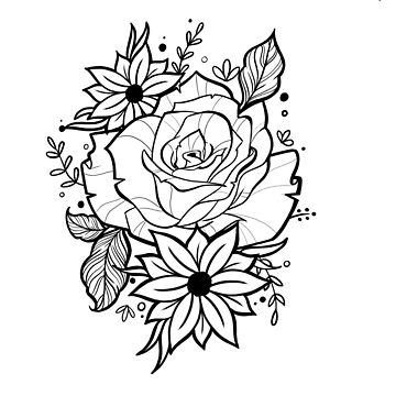 Одноклассники | Flower outline tattoo, Flower tattoo designs, Flower tattoo  drawings