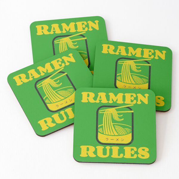 Item preview, Ramen Rules Noodle Bowl Chopsticks Yellow Green designed and sold by Sunny Collections.