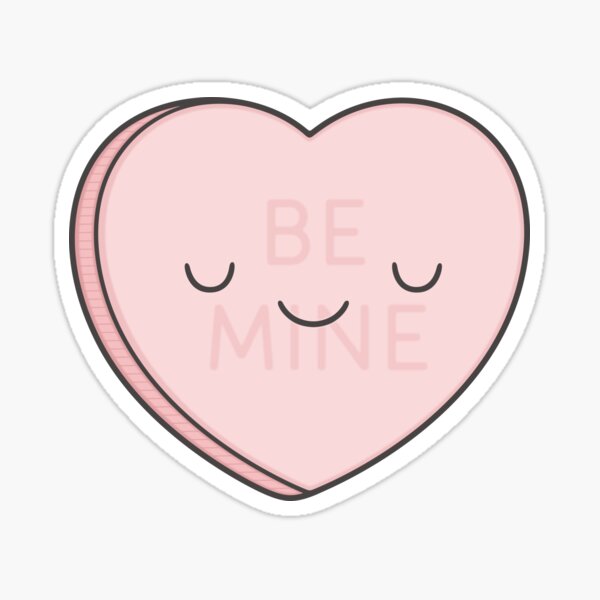Pink Candy Heart Sticker