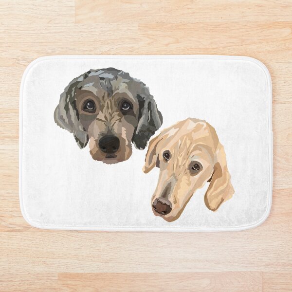 Sophie and Norman the doodles Bath Mat