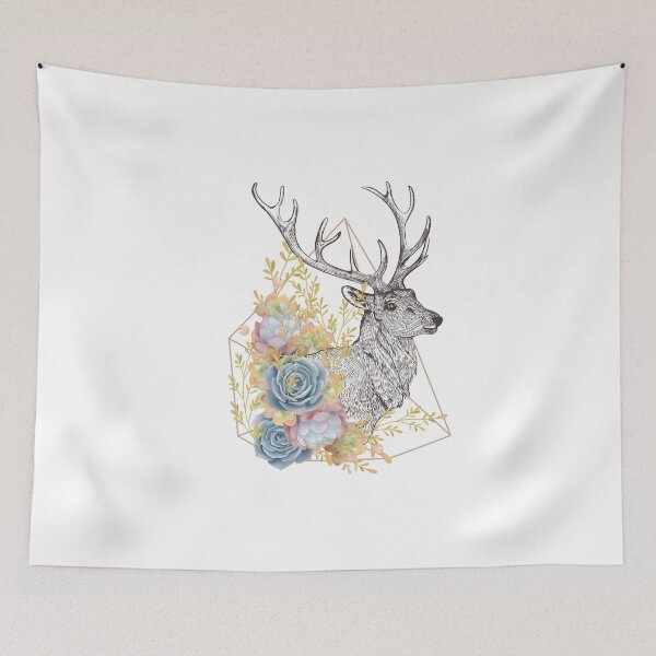 Item preview, Floral Deer Hunting Boho Flower Hunter Moose Stag Antler Gift designed and sold by Style4You24.