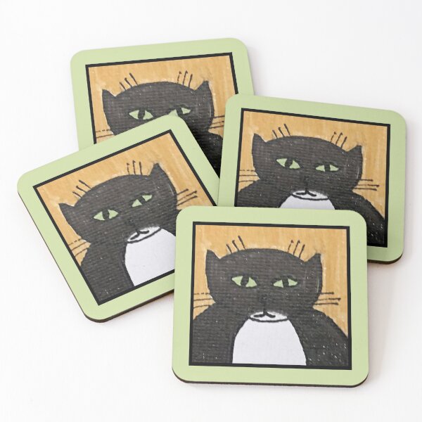 Item preview, Whimsical Cat Portrait #1 designed and sold by ErinBrieArt.