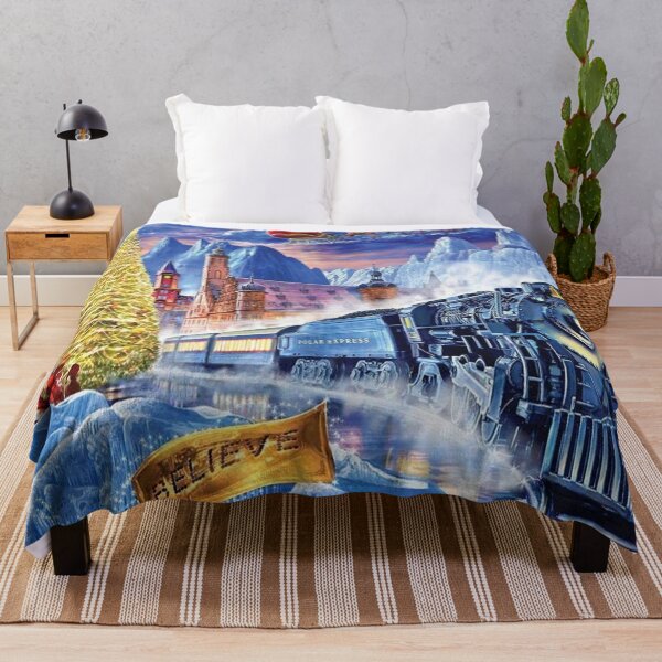 Polar Express Christmas Holiday Throw Blanket