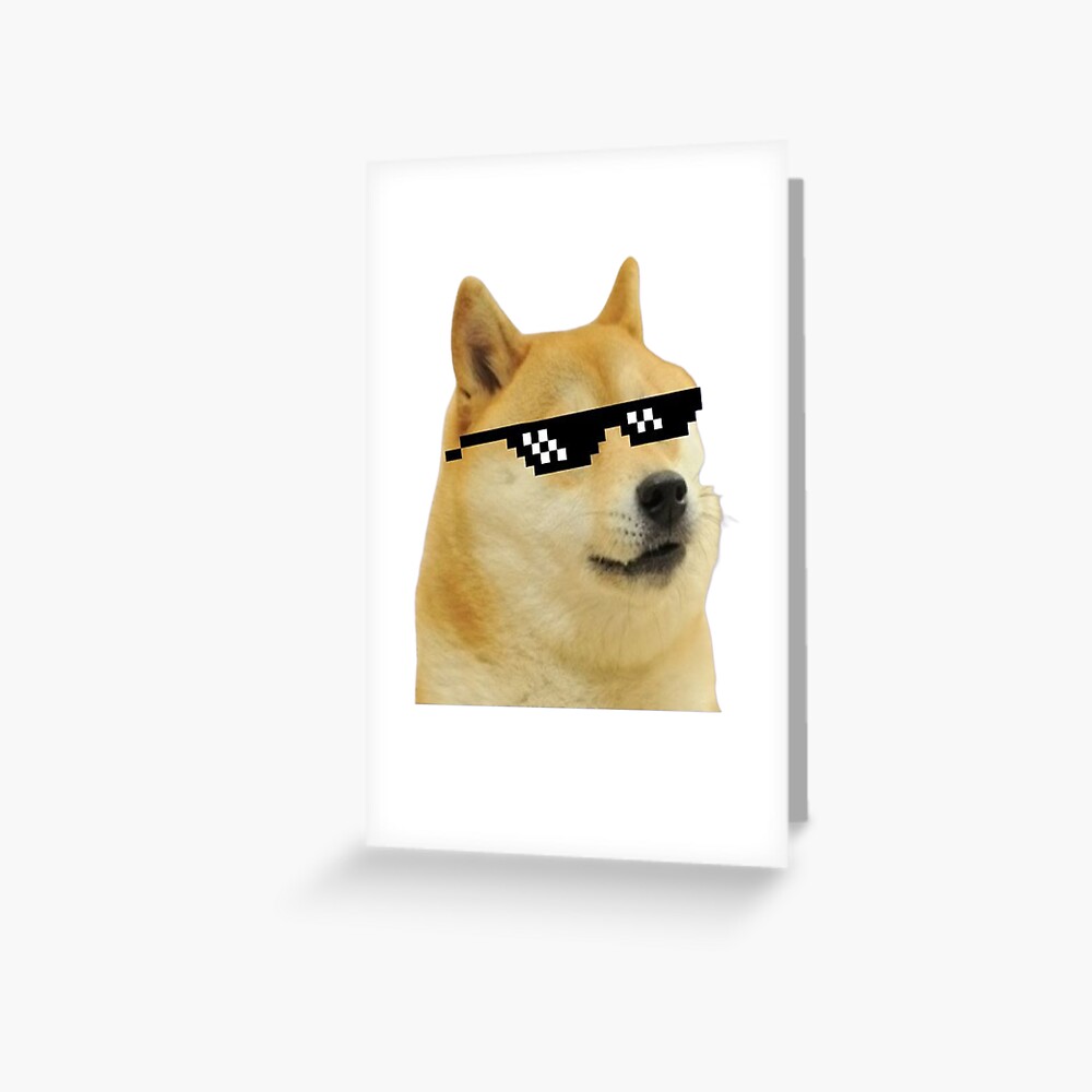 Funny Doge THUG LIFE Meme Sticker Funny Doge THUG LIFE Meme Sticker