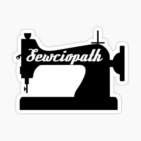 LECATI (3Pcs) Skull Lady Sewing Sewciopath Sticker Sewing Stickers Sewing  Decals Cute Sewing Machine Stickers Sewing Lover Gift Sewciopath Gifts