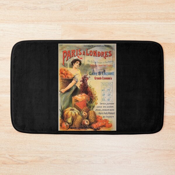 Item preview, retro classic OUEST Paris a Londres poster designed and sold by CorasPosters.