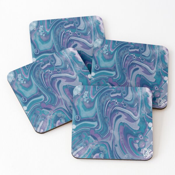 Item preview, Petrichor, digital fluid pour with cells designed and sold by MayGreenAbgrall.
