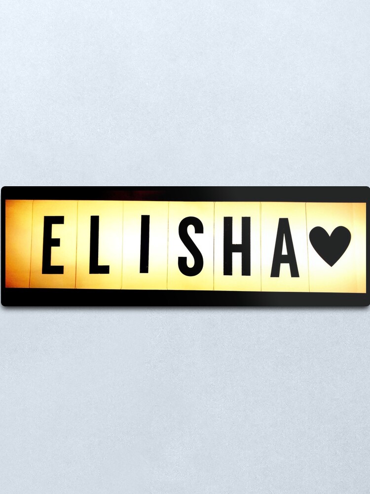 Alternate view of Elisha mask, Elisha magnet, Elisha sticker, Elisha greeting card Metal Print