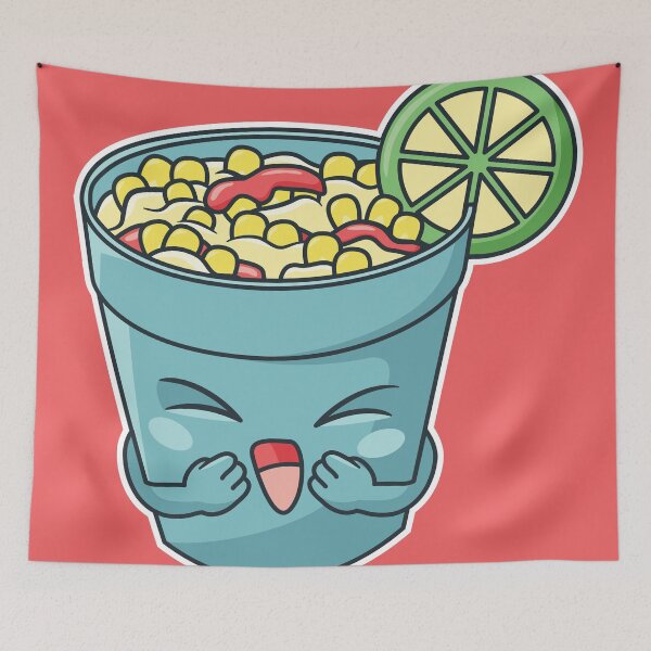 Item preview, Kawaii Elote Mexican Street Corn Sketch Drawing designed and sold by SLAG-Creative.