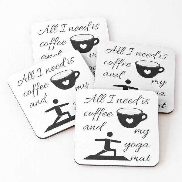 Item preview, All I need is coffee and my yoga mat designed and sold by Ashtangayogairl.