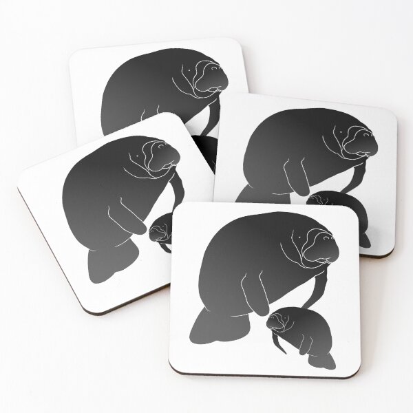 Item preview, Manatee mom and calf designed and sold by The Sleepy Monito.