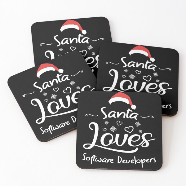 Item preview, Santa Loves Software Developers Funny Christmas Gift For Men & Women Xmas Graduation Retirement Thank You Present designed and sold by Thedoode.