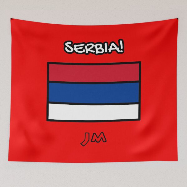 Item preview, Red Drawn Serbia Flag designed and sold by jesumedina.