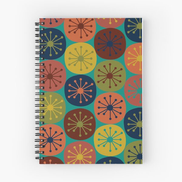 Item preview, Atomic Retro Dots - Midcentury Modern Pattern in Mid Mod Teal, Olive Green, Mustard, Orange, Blue, and Turquoise designed and sold by kierkegaard.
