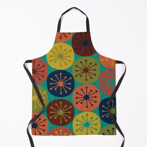 Item preview, Atomic Retro Dots - Midcentury Modern Pattern in Mid Mod Teal, Olive Green, Mustard, Orange, Blue, and Turquoise designed and sold by kierkegaard.