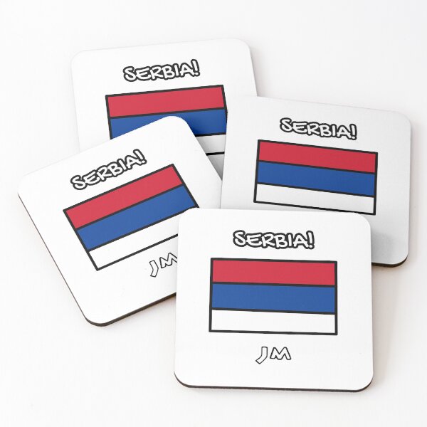 Item preview, White Drawn Serbia Flag designed and sold by jesumedina.