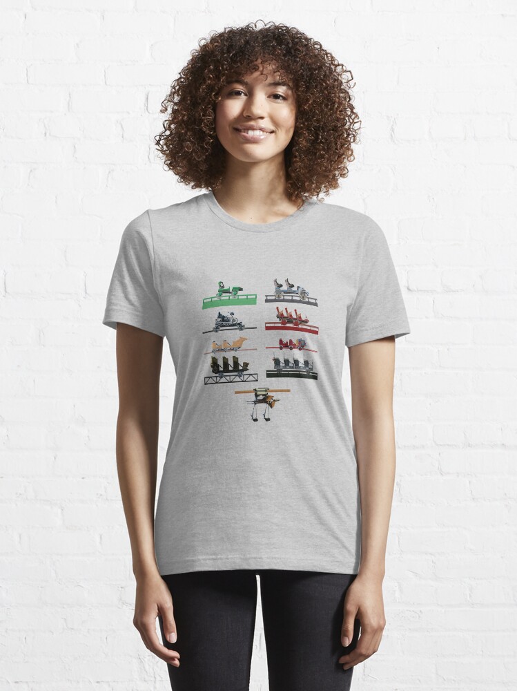 Alternate view of Islands of Universal Coaster Cars Design Essential T-Shirt