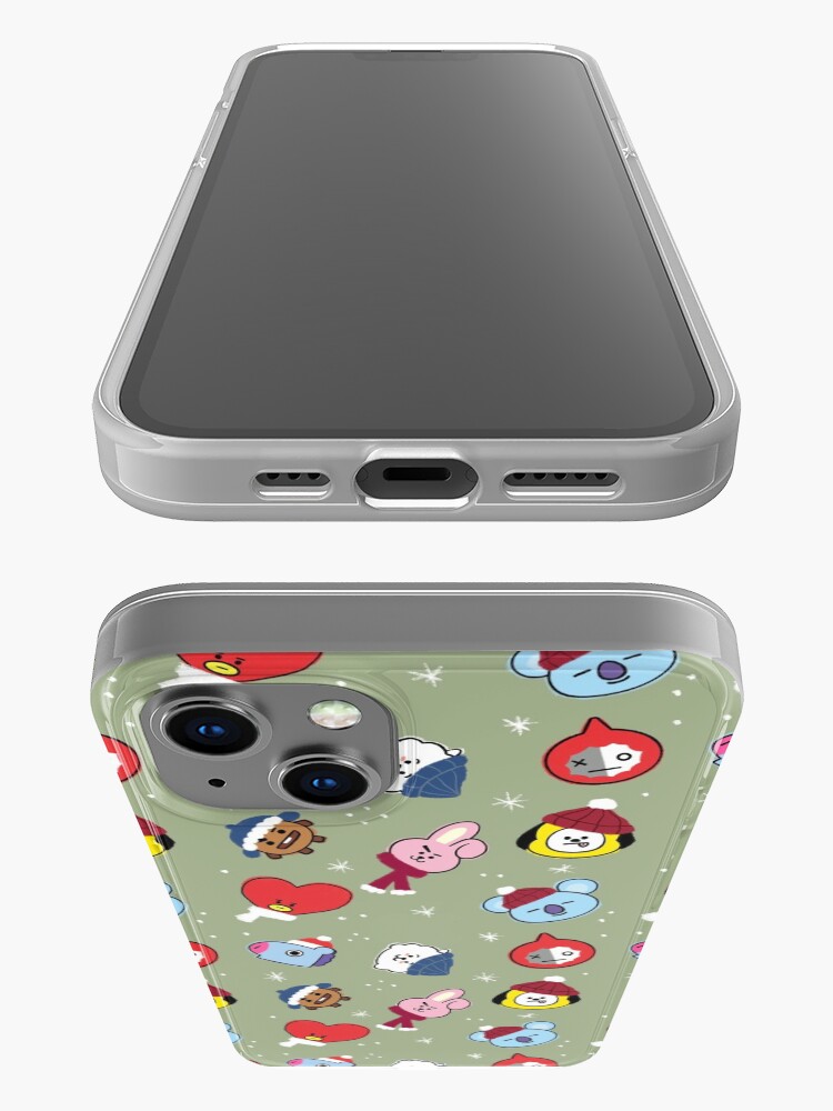 Alternate view of BTS Christmas Pattern All BT21 Characters iPhone Case