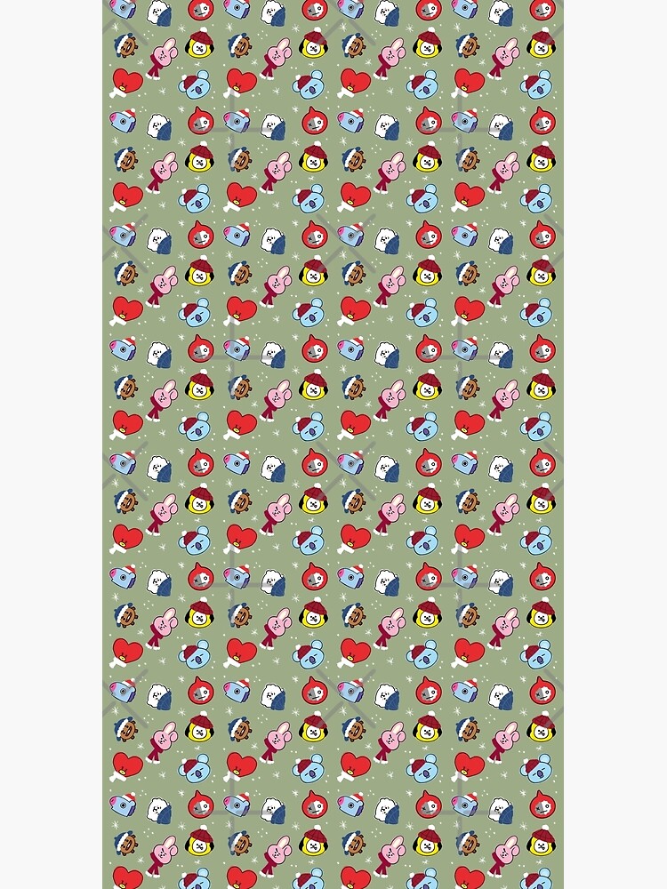 BTS Christmas Pattern All BT21 Characters by StellarTatter